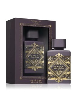 Bade’e Al Oud Amethyst Lattafa 100 ml Eau de Parfum mixte florale et ambrée inspirée Atomic Rose Initio