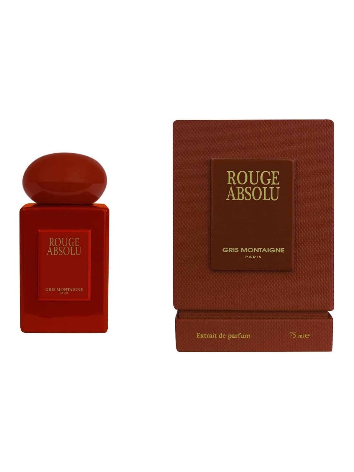 Rouge Absolu – Extrait de Parfum Gris Montaigne 75 ML – Parfum Mixte Ambré & Boisé