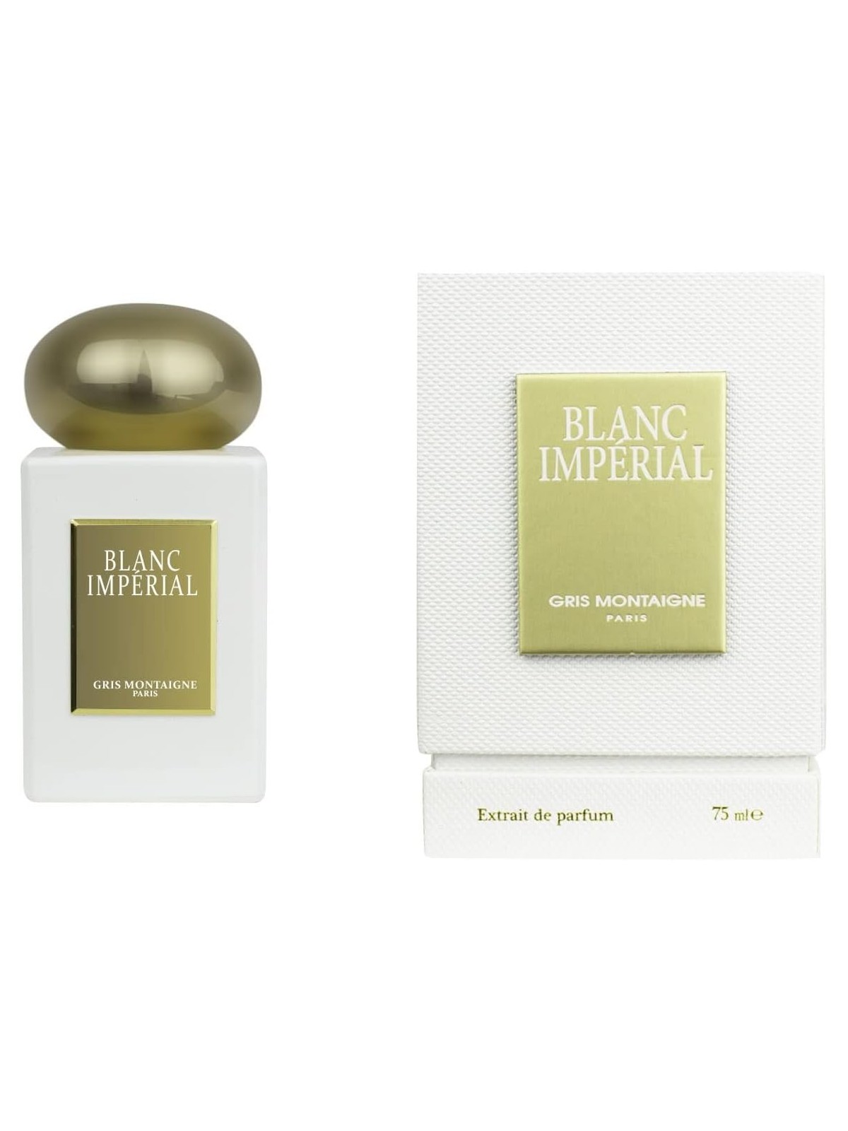 Blanc Impérial – Extrait de Parfum Gris Montaigne 75 ML – Parfum Mixte Floral & Musqué