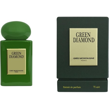 Green Diamond – Extrait de Parfum Gris Montaigne 75 ML – Parfum Mixte Frais & Boisé