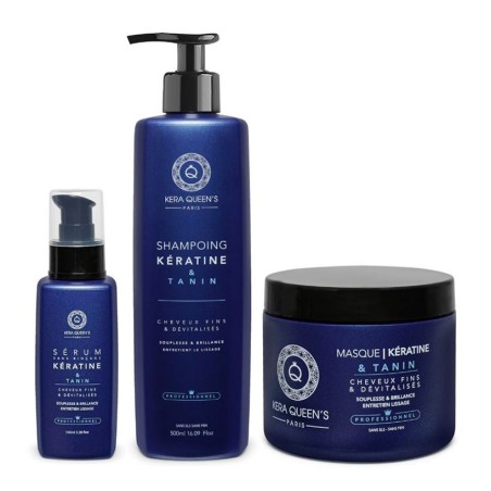 GAMME KÉRATINE & TANIN : SOINS POUR CHEVEUX FINS ET DÉVITALISÉS – KERA QUEEN’S