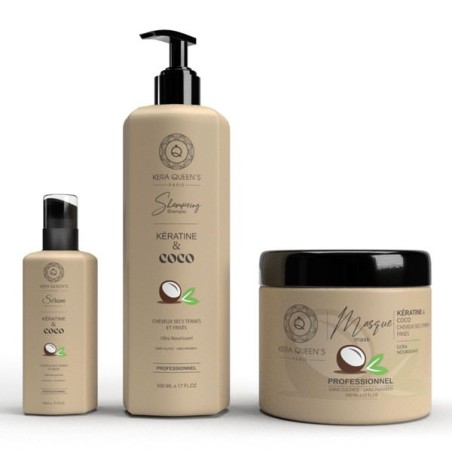 GAMME COCO : SOINS POUR CHEVEUX SECS ET FRISES – KERA QUEEN’S