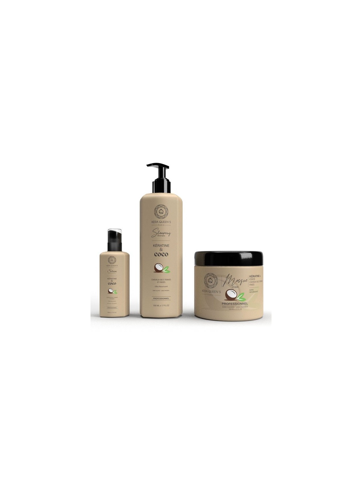 GAMME COCO : SOINS POUR CHEVEUX SECS ET FRISES – KERA QUEEN’S