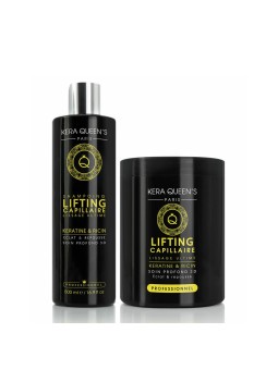 GAMME LIFTING KÉRATINE ET HUILE DE RICIN – SHAMPOING + SOIN – 500ML – KERA QUEEN’S