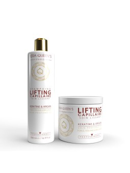 GAMME DUO LIFTING KÉRATINE & ARGAN – SHAMPOING + SOIN – 500ML – KERA QUEEN’S