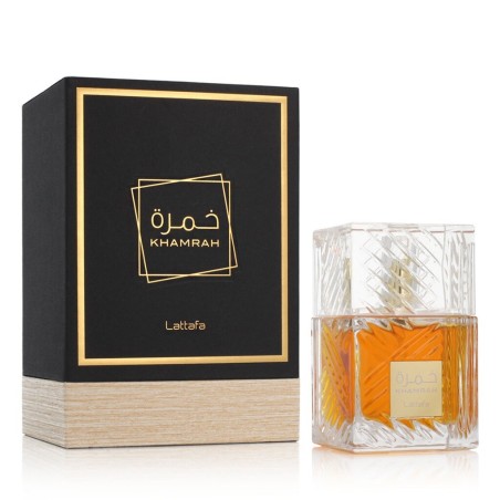 Khamrah Lattafa 100 ml Eau de Parfum unisexe oriental gourmand inspiré Angel’s Share & Sava Gissah