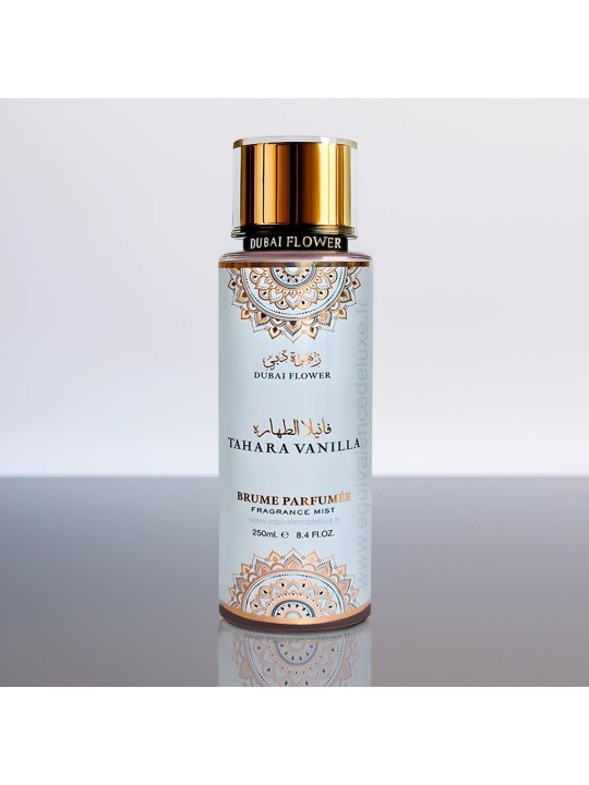 Brume Tahara Vanilla Dubai Flower 250 ml parfum corps et cheveux musqué et vanillé
