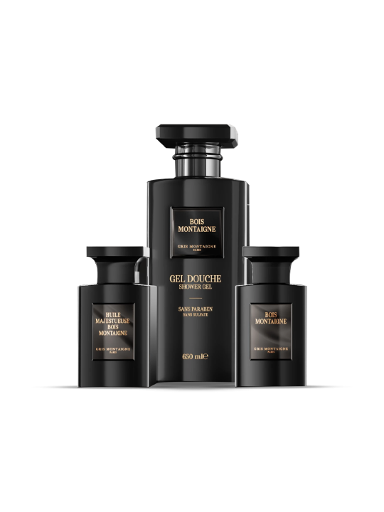 Coffret Bois Montaigne Gris Montaigne Paris eau de parfum mixte boisé élégant