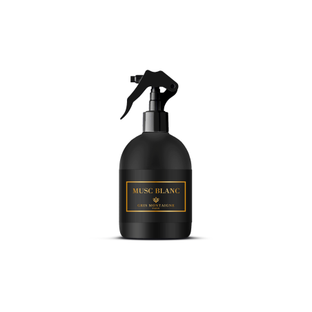 Spray Textile Musc Blanc 250 ml Gris Montaigne Paris brume parfumée linge maison musquée