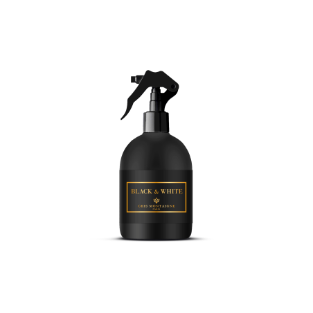 Spray Textile Black and White 250 ml Gris Montaigne Paris brume parfumée linge maison élégante