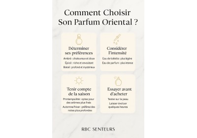 Comment choisir son parfum oriental ? | RBC Senteurs